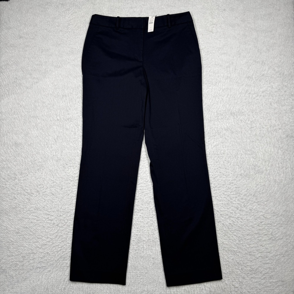 NWT Talbots Straight Leg Trousers Dress Pants Blue Women's Size 6 (32x30)